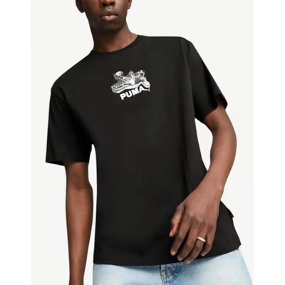 PUMA Graphics Bicycle Kick Tee Black