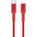 WIWU Кабел за данни WIWU за iPhone 14 Plus / 14 Pro Max / 14 Pro, Type-C - Lightning, 100 см, ЧЕРВЕН (WP101_R)