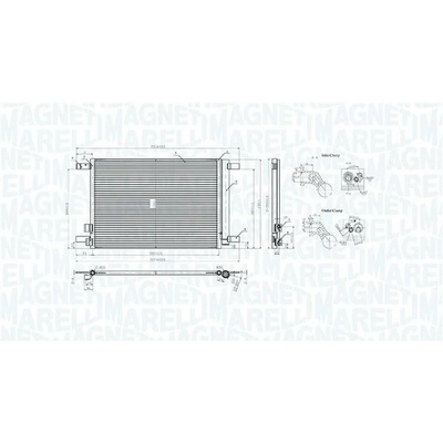 Kondenzátor, klimatizace MAGNETI MARELLI 350203964000
