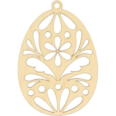 Natana dřevěné vajíčko s květinovým vzorem 6 x 9 cm – Sleviste.cz