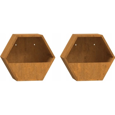 VidaXL šedý kovový Květináč 30 x 10 x 25 cm