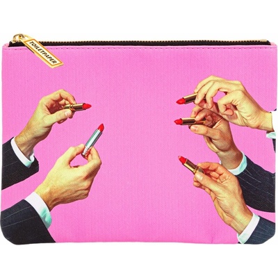 Seletti Taška TOILETPAPER LIPSTICKS 21 x 15,5 cm ružová