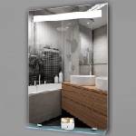 Lidiya Mirror Огледало за баня LED осветление и рафт LM Eclipsed Glow 400×600мм