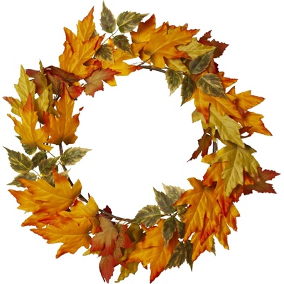 STAR TRADING Svítící věnec Autumn 45 cm, oranžová barva, plast – Zboží Mobilmania