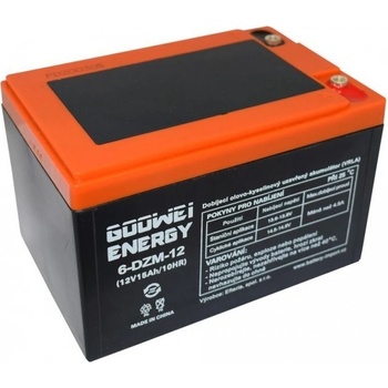 GOOWEI ENERGY 12V 15Ah 6-DZM-12