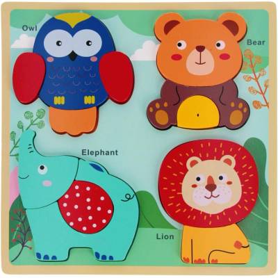 BAM BAM Дървен пъзел Bam Bam - Животни (541644)