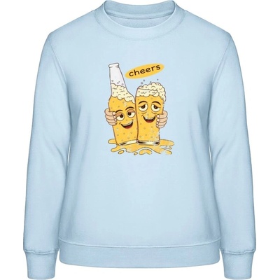 AWDis Sweat mikina Pivní motiv Na zdraví Nebeská modrá