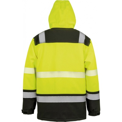 Result Unisex softshellový bezpečnostný plášť R475X Fluorescent Yellow