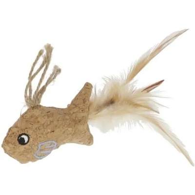 Kerbl Играчка за котки Kerbl Fish Korki - рибка от корк с опашка от пера и котешка трева, 21 х 10 см, Германия 81672