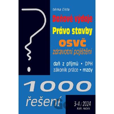 1000 řešení č. 3-4 / 2024 - Daňové výdaje - Poradce s.r.o.