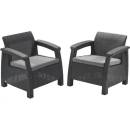 Allibert Corfu Duo grafit / šedá 2 ks