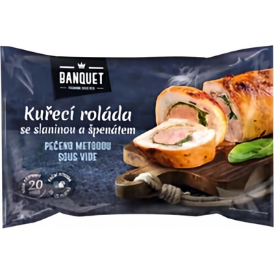 Banquet Kuřecí roláda se slaninou a špenátem Sous vide cca 2,4 kg