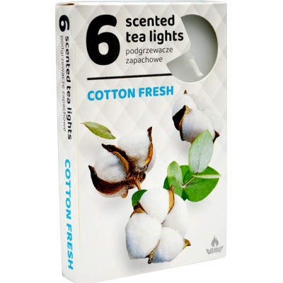 Admit Tea Lights Cotton Fresh 6 ks