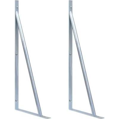 zahrada-XL Podpěry pro plotové sloupky 2 ks pozinkovaná ocel