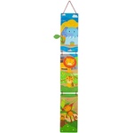 Bigjigs Toys - Дървен метър за стена - Животните от джунглата