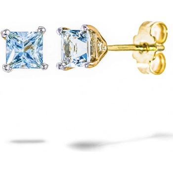 Blink-Blink jemné napichovacie náušnice s prírodným Akvamarínom 3185BAqG