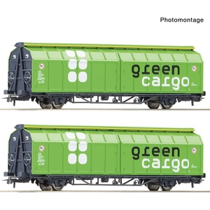  Комплект от две части Вагони с плъзгащи се стени, Green Cargo VI (6600114)
