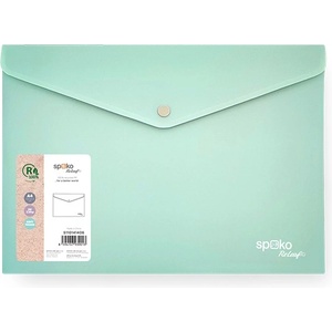 SPOKO Джоб за документи SPOKO ReLeaf PP A/4 патент SoftTouch ментово зелен S110141406 (S110141406)