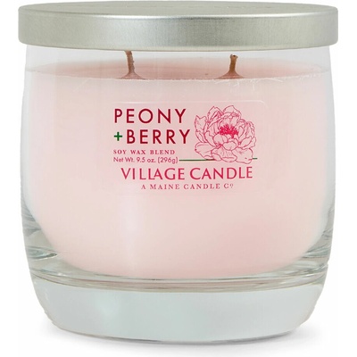 Village Candle Wild Light Bowl Peony + Berry 296 g