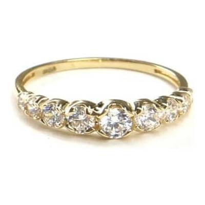 Pattic prsten ze žlutého zlata a zirkony ARP539701