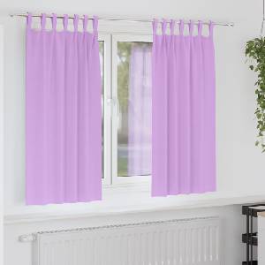 Pure Line Home Плътни завеси в цвят орхидея с текстилни гайки (уши), 2 бр. , 140 x 175 см