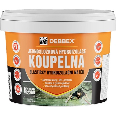 Den Braven Jednosložková hydroizolace KOUPELNA 13 kg kbelík medově hnědá