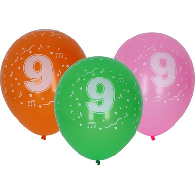Wiky Balónik nafukovací 30cm sada s číslom 9 WKW009921
