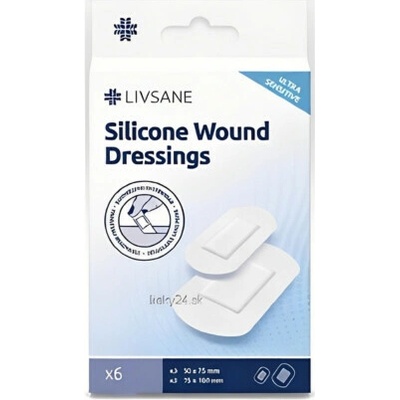 LIVSANE Silikónové náplasti ultra sensitive 6 ks