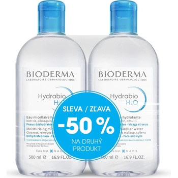 Bioderma Hydrabio H2O micelární voda 2 x 500 ml dárková sada