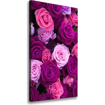 Vertikálny foto obraz na plátne do obývačky Ružové ruže 50x100 cm