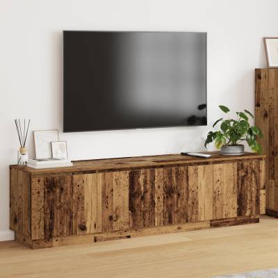 vidaXL ТВ шкаф Старо дърво 180 x 38 x 49 см Инженерно дърво (3376150)