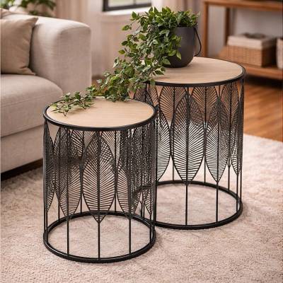 ЕВРОМАР Комплект холни масички folla черно