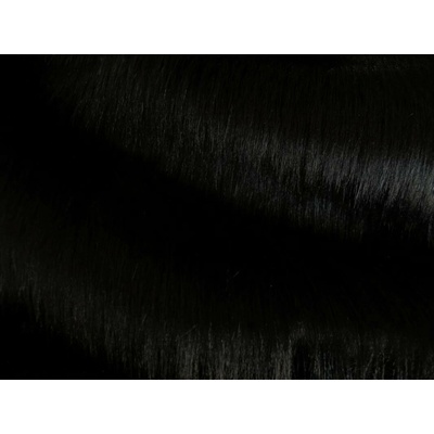 Umělá kožešina, metráž, oděvní, černá, vlas 50 mm, š. 145 cm metráž