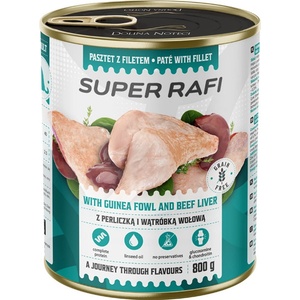 Dolina Noteci Super Rafi с перлица и телешки дроб за кучета 800 г