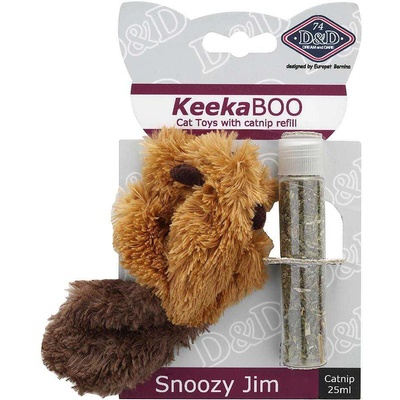 Duvoplus - Забавна котешка играчка, плюшен Snoozy Jim 8 см