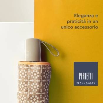 Компактен автоматичен Open-Close чадър Perletti Technology 21749, Бежов