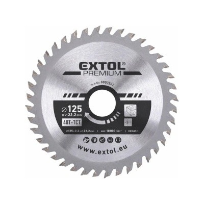 Kotouč pilový s SK plátky, 125x2,2/1,4x22,2mm 40z na dřevo do brusky
