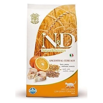 N&D Low Grain CAT Adult Codfish & Orange 5 kg