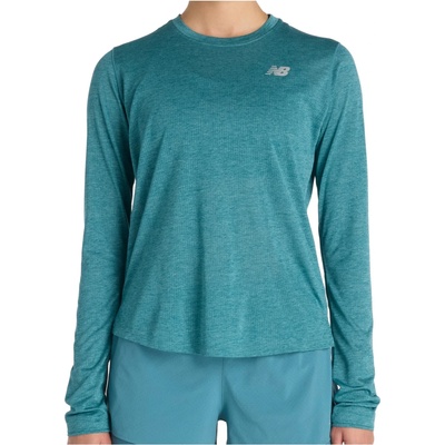 New Balance Дамска тениска New Balance Women's Athletics Long Sleeve Sport shirt - Big Teal Heather (916-4744-0414)
