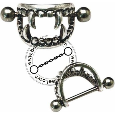Šperky4U piercing do bradavky se štítem BR01002