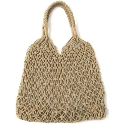 Macramé bavlněná plážová kabelka Khaki