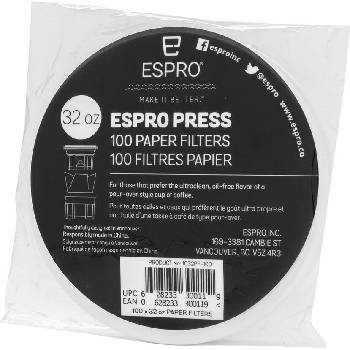 Espro Хартиени филтри за бутална кафеварка Espro 950 мл 100 бр (1032PF-100)