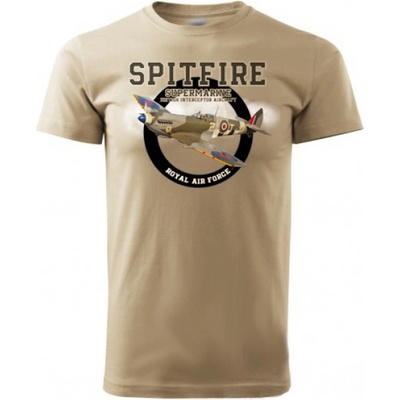 Tričko Striker Supermarine Spitfire béžové