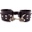 Rouge Leather Wrist Cuffs With Faux Fur Lining Black on Black