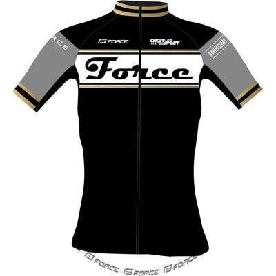 Force RETRO krátky rukáv černo-zlatý dámsky
