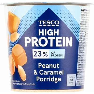 Tesco High Protein instantní arašídová ovesná kaše 65g