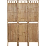 vidaXL Параван за стая, 3 панела, бамбук, 120x180 cм (341748)