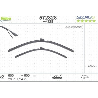Valeo Silencio Aquablade set 650+600 mm VA 572328