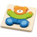 Viga Toys Дървен пъзел Viga - Мече, 4 части (50169) - baby