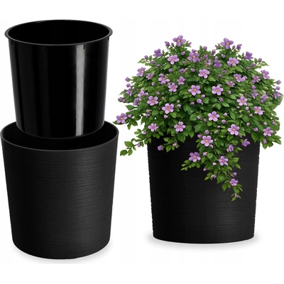 Květináč Kadax 30 x 30 x 30,5 cm plast černý